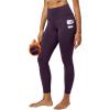 IUGA Water Resistant Fleece Lined Leggings Women Warm Winter Thermal Pants with Pockets for Hiking Yoga(Purple)