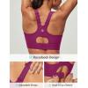 IUGA High Impact Sports Bras for Women High Support Racerback Sports Bra with Sewn-in Pads Adjustable Straps(Dark Pink)