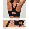 IUGA High Impact Sports Bras for Women High Support Racerback Sports Bra with Sewn-in Pads Adjustable Straps(Ink Black)
