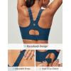 IUGA High Impact Sports Bras for Women High Support Racerback Sports Bra with Sewn-in Pads Adjustable Straps(Navy Blue)