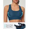 IUGA High Impact Sports Bras for Women High Support Racerback Sports Bra with Sewn-in Pads Adjustable Straps(Navy Blue)
