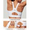 IUGA High Impact Sports Bras for Women High Support Racerback Sports Bra with Sewn-in Pads Adjustable Straps(Pure White)