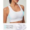 IUGA High Impact Sports Bras for Women High Support Racerback Sports Bra with Sewn-in Pads Adjustable Straps(Pure White)