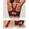 IUGA High Impact Sports Bras for Women High Support Racerback Sports Bra with Sewn-in Pads Adjustable Straps(Wine Red)