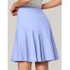 IUGA 20″ Knee Length Skort Golf Skirts for Women High Waisted Tennis Skirt Ruffle Skorts for Women with Pockets(Sky Blue)
