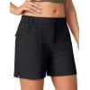 IUGA 5″ Hiking Golf Shorts with Pockets Quick Dry Womens Cargo Shorts Casual Summer Short(Black)