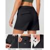 IUGA 5″ Hiking Golf Shorts with Pockets Quick Dry Womens Cargo Shorts Casual Summer Short(Black)