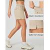 IUGA 5″ Hiking Golf Shorts with Pockets Quick Dry Womens Cargo Shorts Casual Summer Short(Khaki)