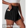 IUGA Athletic Shorts for Women High Waisted Butterfly Shorts Flowy Running Workout Tennis Skorts with Pockets Preppy Clothes(Black)