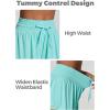 IUGA Athletic Shorts for Women High Waisted Butterfly Shorts Flowy Running Workout Tennis Skorts with Pockets Preppy Clothes(Mint Green)