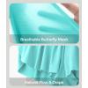 IUGA Athletic Shorts for Women High Waisted Butterfly Shorts Flowy Running Workout Tennis Skorts with Pockets Preppy Clothes(Mint Green)
