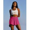 IUGA Athletic Shorts for Women High Waisted Workout Running Shorts Crossover Flowy Butterfly Preppy Clothes Skorts for Woman(Hot Pink)