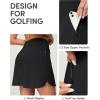 IUGA High Waist Golf Skirt with 5 Pockets Skorts for Woman Athletic Tennis Skirt for Workout Casual(Black)
