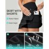 IUGA High Waist Golf Skirt with 5 Pockets Skorts for Woman Athletic Tennis Skirt for Workout Casual(Black)