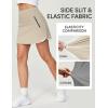 IUGA High Waist Golf Skirt with 5 Pockets Skorts for Woman Athletic Tennis Skirt for Workout Casual(Khaki)