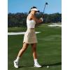 IUGA High Waist Golf Skirt with 5 Pockets Skorts for Woman Athletic Tennis Skirt for Workout Casual(Khaki)