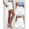 IUGA High Waist Maxi Skirt with Slit Ruffle Wrap Skirt Trendy Flowy Skirts for Women Long Skirts with Shorts Underneath(White)