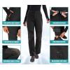 IUGA Snow Pants Womens Ski Hiking Pants Waterproof Outdoor Insulated Softshell Winter Fleece Lined Snowboard Pants 4 Pockets(Black)