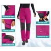 IUGA Snow Pants Womens Ski Hiking Pants Waterproof Outdoor Insulated Softshell Winter Fleece Lined Snowboard Pants 4 Pockets(Rose)