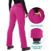 IUGA Snow Pants Womens Ski Hiking Pants Waterproof Outdoor Insulated Softshell Winter Fleece Lined Snowboard Pants 4 Pockets(Rose)