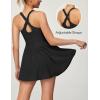 IUGA Tennis Dress with Built in Shorts and Bra Adjustable Straps Athletic Dress for Women Summer Golf Active Workout Dress(Black)