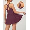 IUGA Tennis Dress with Built in Shorts and Bra Adjustable Straps Athletic Dress for Women Summer Golf Active Workout Dress(Dark Purple)