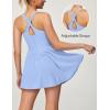 IUGA Tennis Dress with Built in Shorts and Bra Adjustable Straps Athletic Dress for Women Summer Golf Active Workout Dress(Light Blue)