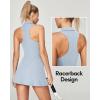 IUGA Tennis Dresses for Women Golf Dress with Shorts Underneath Built-in Bra Workout Exercise Athletic Dress with Pockets(Aqua Blue)