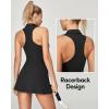 IUGA Tennis Dresses for Women Golf Dress with Shorts Underneath Built-in Bra Workout Exercise Athletic Dress with Pockets(Black)