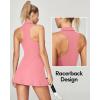 IUGA Tennis Dresses for Women Golf Dress with Shorts Underneath Built-in Bra Workout Exercise Athletic Dress with Pockets(Pink)