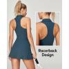 IUGA Tennis Dresses for Women Golf Dress with Shorts Underneath Built-in Bra Workout Exercise Athletic Dress with Pockets(Sea Blue)