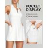 IUGA Tennis Dresses for Women Golf Dress with Shorts Underneath Built-in Bra Workout Exercise Athletic Dress with Pockets(White)