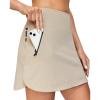IUGA High Waist Golf Skirt with 5 Pockets Skorts for Woman Athletic Tennis Skirt for Workout Casual(Khaki)