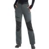IUGA Snow Pants Womens Ski Hiking Pants Waterproof Outdoor Insulated Softshell Winter Fleece Lined Snowboard Pants 4 Pockets(Grey)