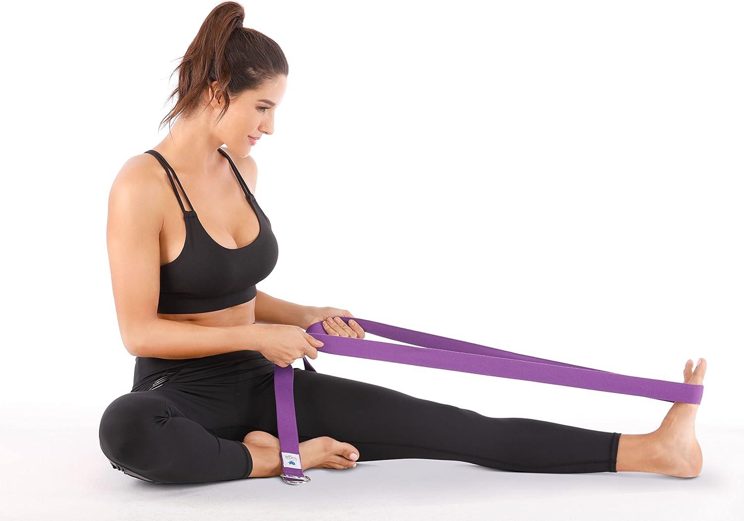 imageIUGA Yoga Blocks 2 Pack With Strap Non Slip High Density 9quotx6quotx3quot Solid ampamp Cork Yoga Block With Yoga Strap to Improve Strength Balance for Yoga Pilates MeditationGray