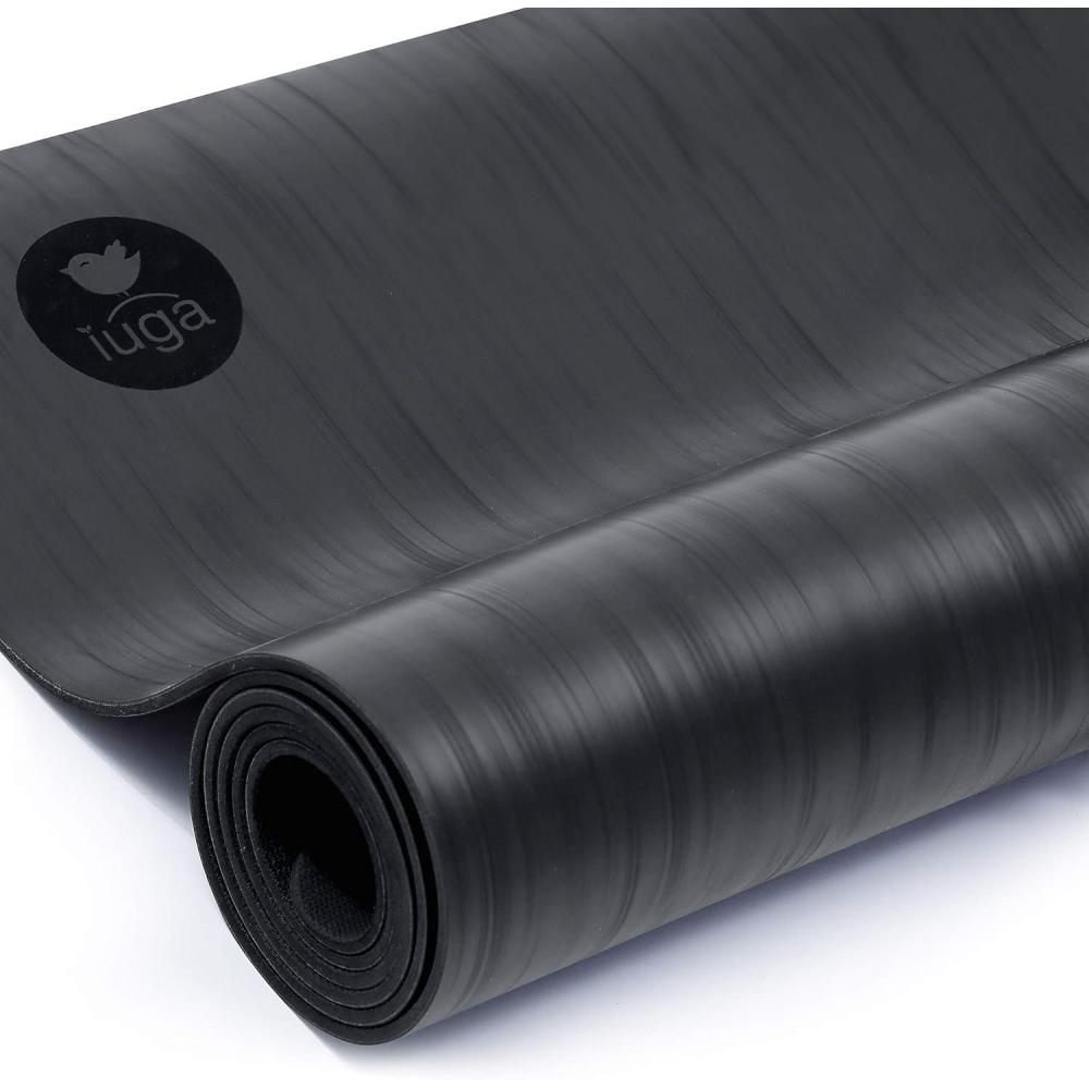 imageIUGA Pro Yoga Mat Non Slip Pilates Mat Antitear Eco Friendly Hot Yoga Mat with SGS Certified Material Free Carrying Strap IncludedGray