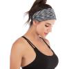 IUGA Adjustable Headbands for Women Non Slip Stretchy Workout Sweatbands for Sports Yoga Fitness Running Hairbands Bike Helmet Friendly Fits All Women & Men(SPACE DYE GRAY NEW)