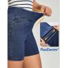 IUGA Stretchy Jean Shorts for Women High Waisted Pull On Jorts with Pockets Denim Shorts Women Summer Casual Shorts 2025(Dark Blue)