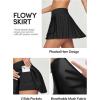 IUGA Tennis Skirt Pleated Skirts for Women with Pockets High Waisted Athletic Skirt Skorts for Woman Workout Golf Skort(Black)