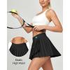 IUGA Tennis Skirt Pleated Skirts for Women with Pockets High Waisted Athletic Skirt Skorts for Woman Workout Golf Skort(Black)
