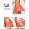 IUGA Tennis Skirt Pleated Skirts for Women with Pockets High Waisted Athletic Skirt Skorts for Woman Workout Golf Skort(Creamy Orange)