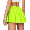 IUGA Tennis Skirt Pleated Skirts for Women with Pockets High Waisted Athletic Skirt Skorts for Woman Workout Golf Skort(Neon Green)