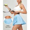 IUGA Tennis Skirt Pleated Skirts for Women with Pockets High Waisted Athletic Skirt Skorts for Woman Workout Golf Skort(Sky Blue)