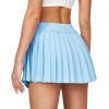 IUGA Tennis Skirt Pleated Skirts for Women with Pockets High Waisted Athletic Skirt Skorts for Woman Workout Golf Skort(Sky Blue)
