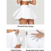 IUGA Tennis Skirt Pleated Skirts for Women with Pockets High Waisted Athletic Skirt Skorts for Woman Workout Golf Skort(White)