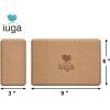 IUGA Yoga Blocks 2 Pack With Strap Non Slip High Density 9″x6″x3″ Solid & Cork Yoga Block With Yoga Strap to Improve Strength Balance for Yoga Pilates Meditation(EVA CORK)