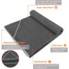 IUGA Yoga Towel for Hot Yoga Non Slip Extra Thick Yoga Mat Towel + Hand Towel 2in1 Set with Corner Pockets Super Absorbent and Quick Dry Hot Yoga Towel(Gray)