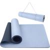 IUGA Yoga Mat Thick Non Slip Anti-tear Pilates Mat Eco Friendly Hot Yoga Mats for Workout & Exercise(72″x 24″x 6mm)(Gray)