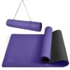 IUGA Yoga Mat Thick Non Slip Anti-tear Pilates Mat Eco Friendly Hot Yoga Mats for Workout & Exercise(72″x 24″x 6mm)(Purple)