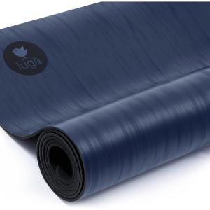 IUGA Pro Yoga Mat Non Slip Pilates Mat Anti-tear Eco Friendly Hot Yoga Mat with SGS Certified Material Free Carrying Strap Included(Dark Blue-N)